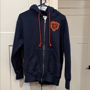 Nike Navy Hoodie with Bright Orange Drawcords
